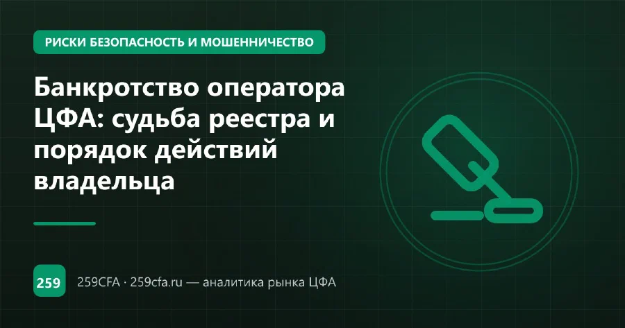 Банкротство оператора ЦФА: судьба реестра и порядок действий владельца