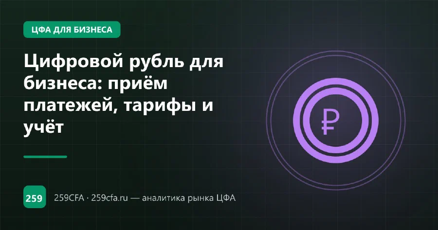 Цифровой рубль для бизнеса: приём платежей, тарифы и учёт