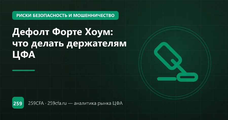 Дефолт Форте Хоум: что делать держателям ЦФА