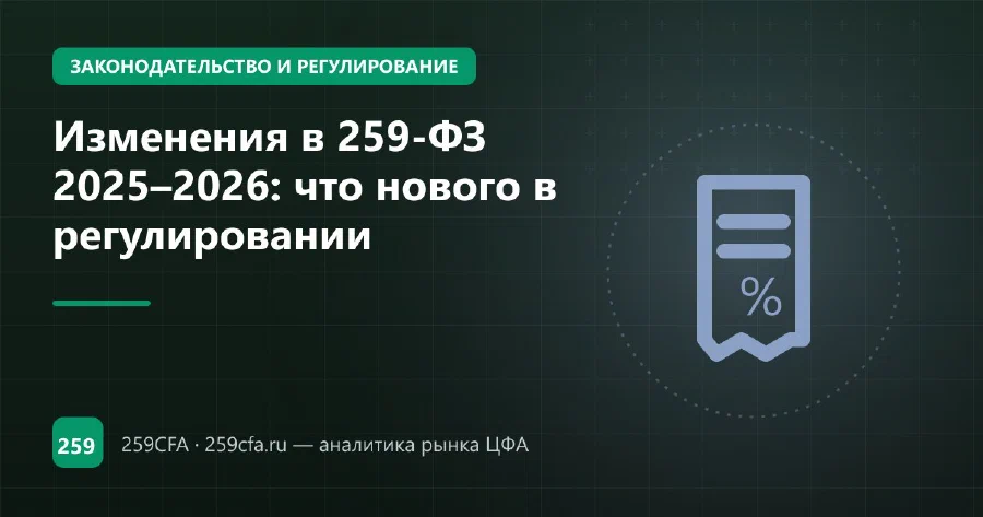 Изменения в 259-ФЗ 2025–2026: что нового в регулировании
