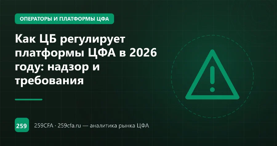 Как ЦБ регулирует платформы ЦФА в 2026 году: надзор и требования