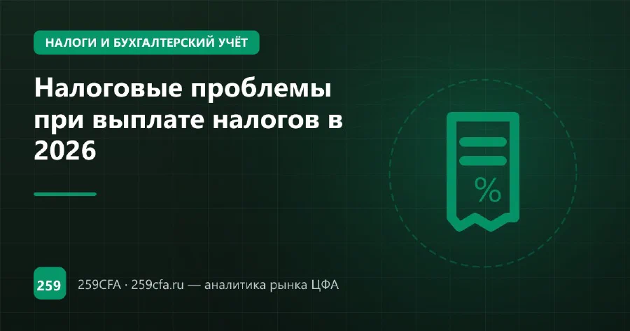 Налоговые проблемы при выплате налогов в 2026