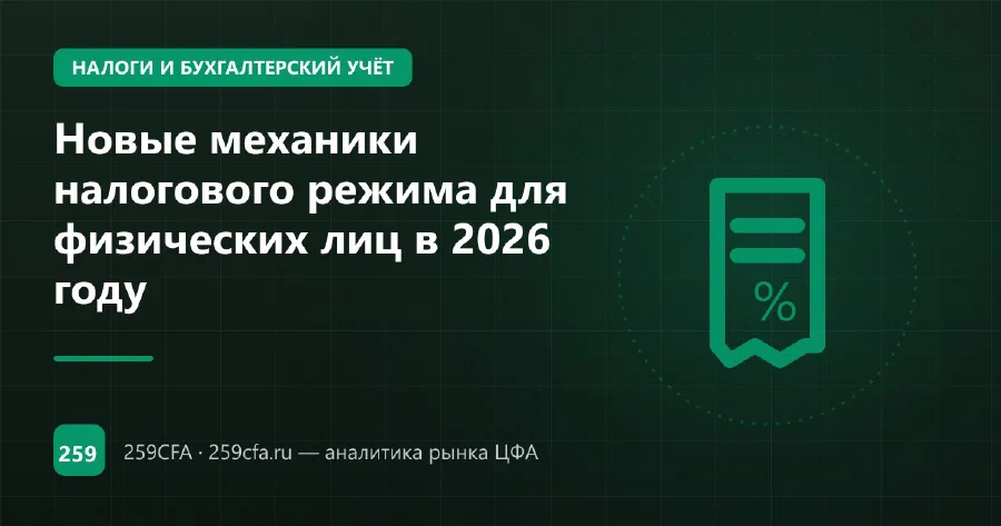 Новые механики налогового режима для физических лиц в 2026 году