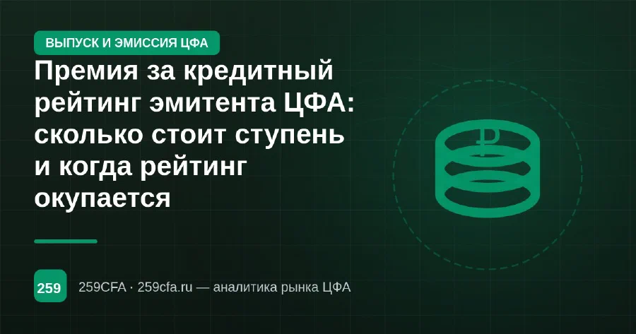 Премия за кредитный рейтинг эмитента ЦФА: сколько стоит ступень и когда рейтинг окупается