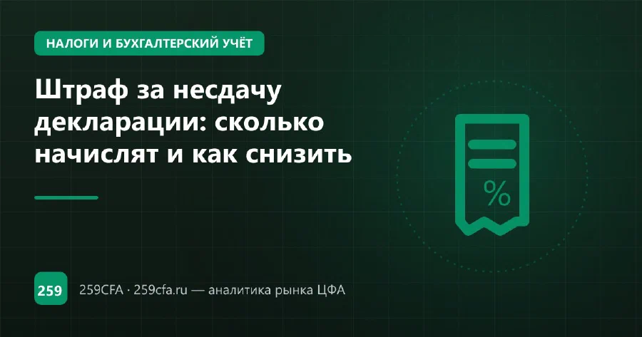 Штраф за несдачу декларации: сколько начислят и как снизить