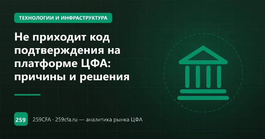 Не приходит код подтверждения на платформе ЦФА: причины и решения