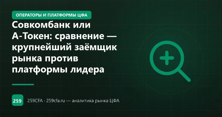 Совкомбанк или А-Токен: сравнение — крупнейший заёмщик рынка против платформы лидера