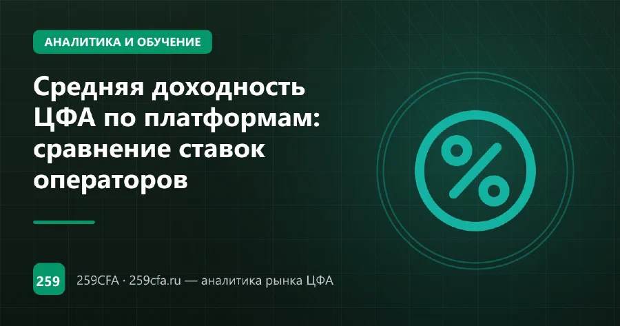 Средняя доходность ЦФА по платформам: сравнение ставок операторов