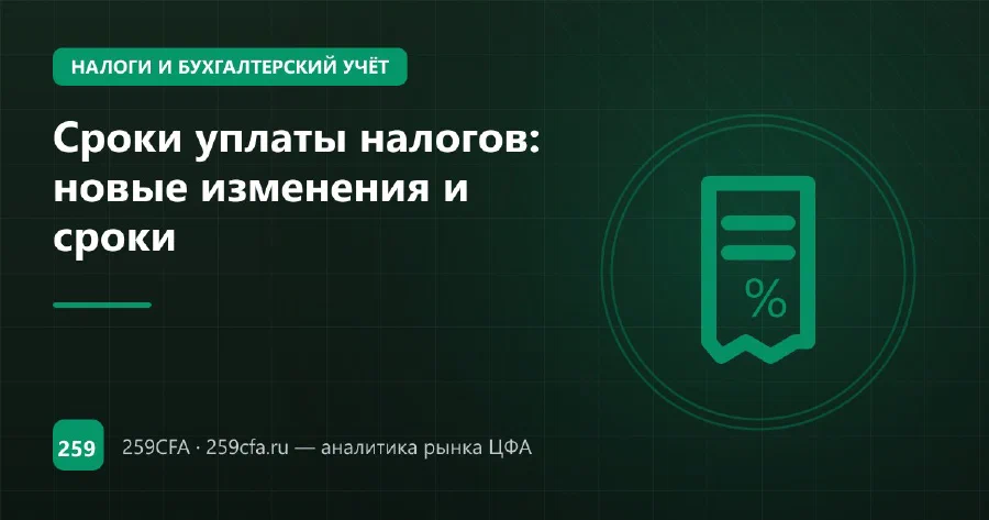 Сроки уплаты налогов: новые изменения и сроки
