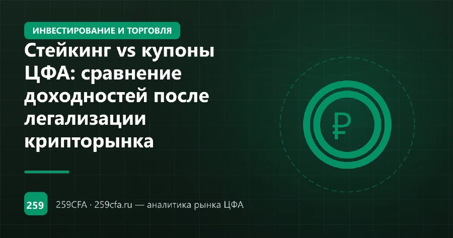 Стейкинг vs купоны ЦФА: сравнение доходностей после легализации крипторынка