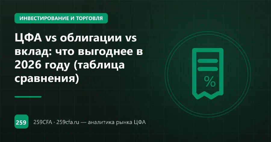 ЦФА vs облигации vs вклад: что выгоднее в 2026 году (таблица сравнения)