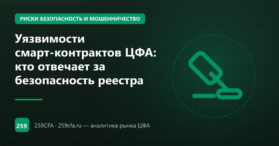Уязвимости смарт-контрактов ЦФА: кто отвечает за безопасность реестра